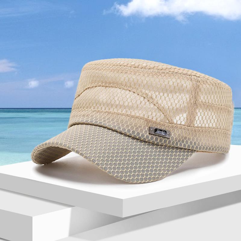 1PC Flat Caps Outdoor Men Protection Mesh Women Summer Snapback Breathable Hats Quick Dry Baseball Cap New