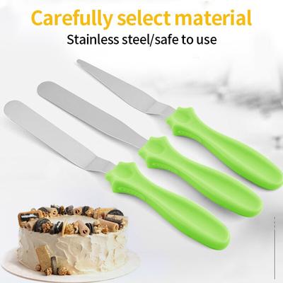 3Pcs Stainless Steel Spatula Set Baking Tool Set Suitable For Spreading Butter Jam Cake Demoulding Tool