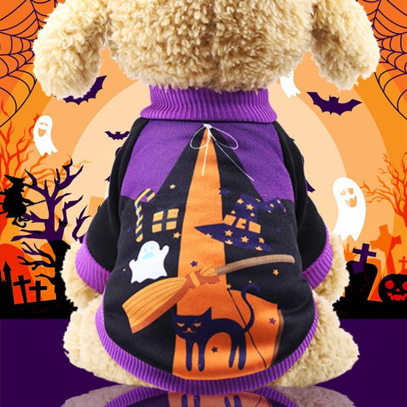 Pet Dog Hoodie Winter Warm Fleece Sweatshirt Teddy Corgi Small Medium Dogs New Festive Cartoon Design