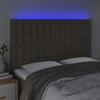 VidaXL Tête de Lit à LED Meuble de Chambre à Coucher Accessoire de Lit Double Tête de Cadre de Lit Intérieur Taupe 3122860