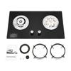 BYMAOCAR 2 Burners Gas Cooktop, With Flameout Protection, 29" Tempered Glass Embedded Gas Hob for Apartment, Outdoor, and RV