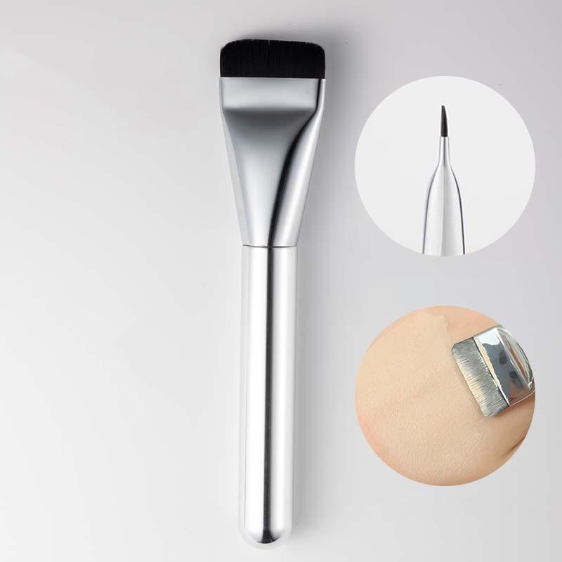 Fondöten Makyaj Fırçası Düz Başlı 1 Adet Hafif Çizgisiz Sıvı Fondöten Uygulaması İçin Profesyonel Kabuki Fırça