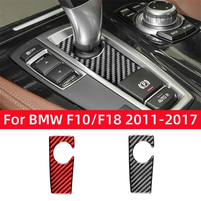 

Для BMW 5 Серії F10 F18 2011-2017 Аксесуари Вуглецеве волокно Інтер єр Автомобіля Панель Основи Передачі Накладка Рамка Декор Наклейки For Right-hand drive червоний