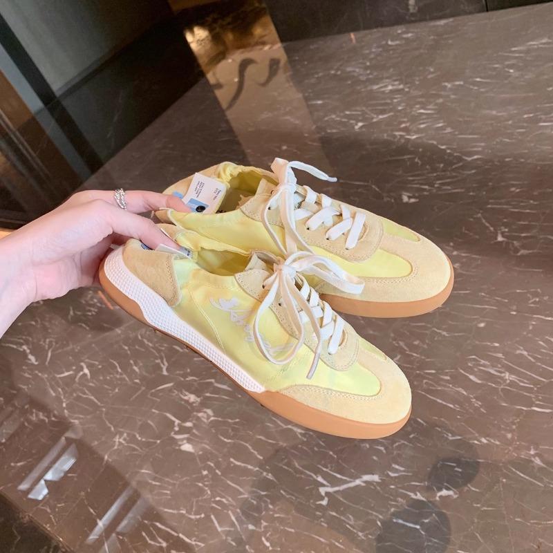 Ballet Training Shoes for Women Summer Breathable Sports Insole Height-increasing Shoes White Sneakers Flat Shoes