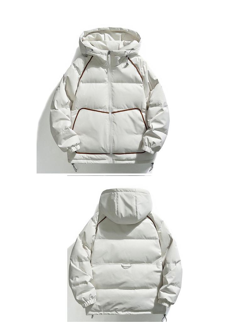 Winter 2025 Men's Trendy Hooded Down Jacket - Fashionable Loose Fit with New Logo, 90% White Duck Down