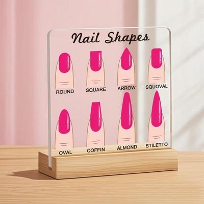 Transparent Nail Shapes Display Board 6 Shapes False Nail Display Board  Manicurists