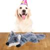 Pet Chew Toy with Built-in Sound Generator Anxiety Relief Wolf Shape Plush