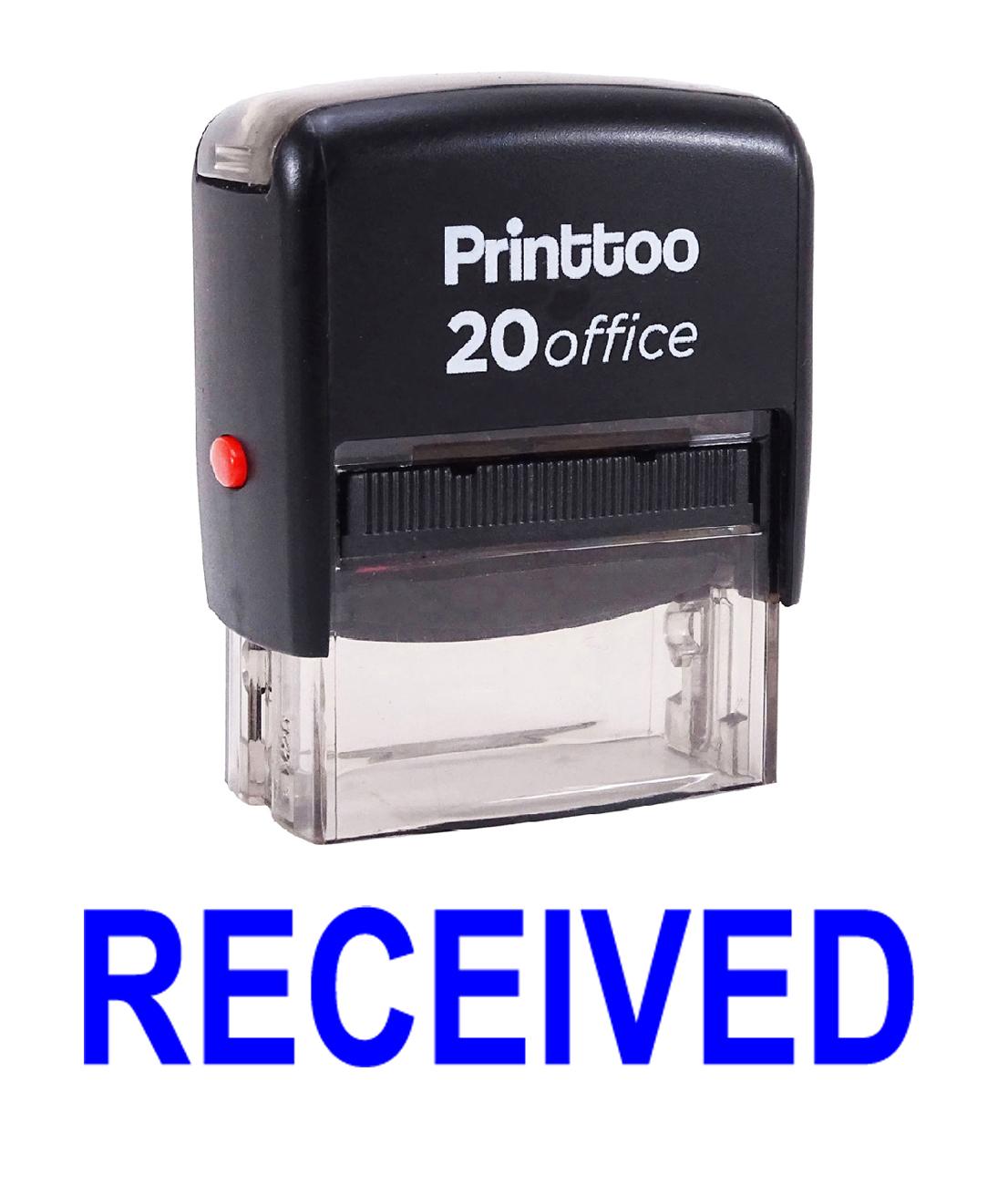 

Printtoo Office Stationary Custom Stamp RECEIVED Self Inking Rubber 14 mm x 38 mm (Approx) синій