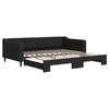 VidaXL Lit de jour avec lit gigogne noir 100x200 cm tissu 3197433
