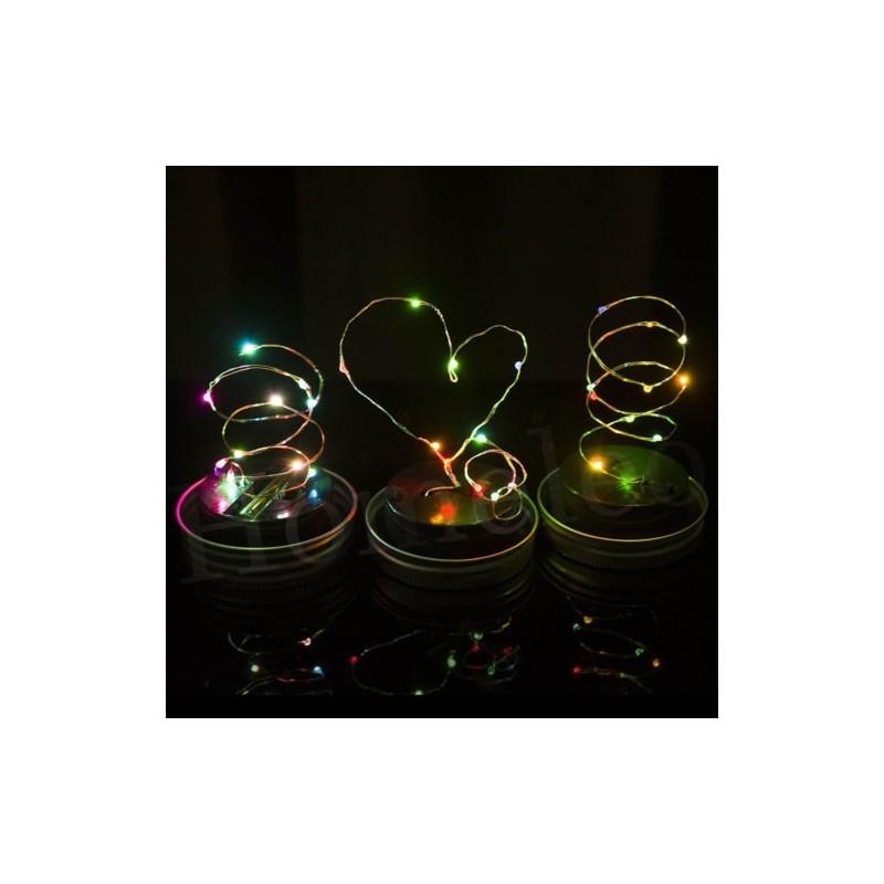 Premium Quality Led Fairy Light Solar Mason Jar Lid Light Color Changing For Yard And Room Decor