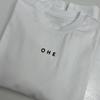 Organic Cotton Double Yarn Simple Letter Print Loose Fit T-Shirt