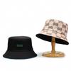 New trendy brand bucket hat trendy men and women new fashion pot hat personalized color double-sided outdoor sun hat