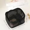 1 3Pcs Makeup Bag Mesh Handbag Portable Cosmetic Organizer Zipper Storage Pouch for Travel Purse and Lipstick