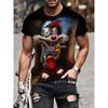 Men's Casual Breathable T-shirt, Short-sleeved Cartoon Animal Print T-shirt, Plus-size Baggy T-shirt for Summer