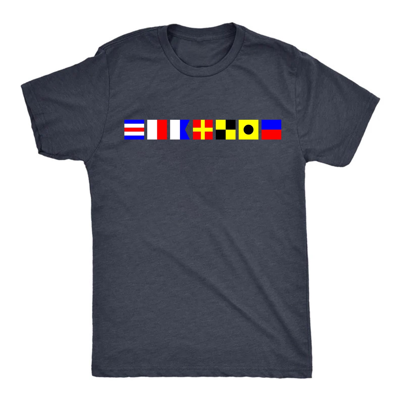 Personalized Name In Nautical Flags Shirt, Maritime Flag T-Shirt, Custom Captain Shirt, Maritime Signal Flag Shirt, Nautical Flag Shirt 2XL