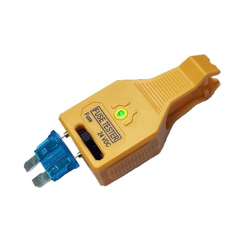 Testeur de fusible automobile portable 12V 24V CC avec indicateur LED Parfait pour la réparation de voiture Bricolage à domicile Atelier de maintenance automobile