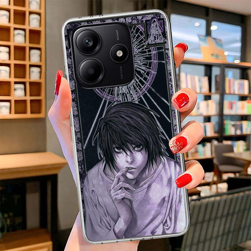 N-Note D-Death L Lawliet Phone Case For Xiaomi Redmi Note 15 14 13 12 11 10 Pro Plus 14S 12S 11S 11T 11E 10S Soft Fundas Shell R