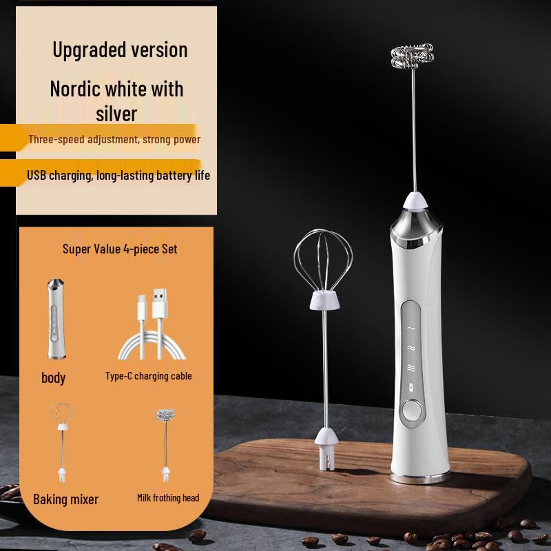 Electric Handheld Milk Frother & Mixer