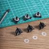 6 PCS Motorcycle Helmet Screws, Motorcycle Helmet Visor Screws with 6 PCS Clear Gasket, Helmets Accessories, Visor Screw Kit (Black)