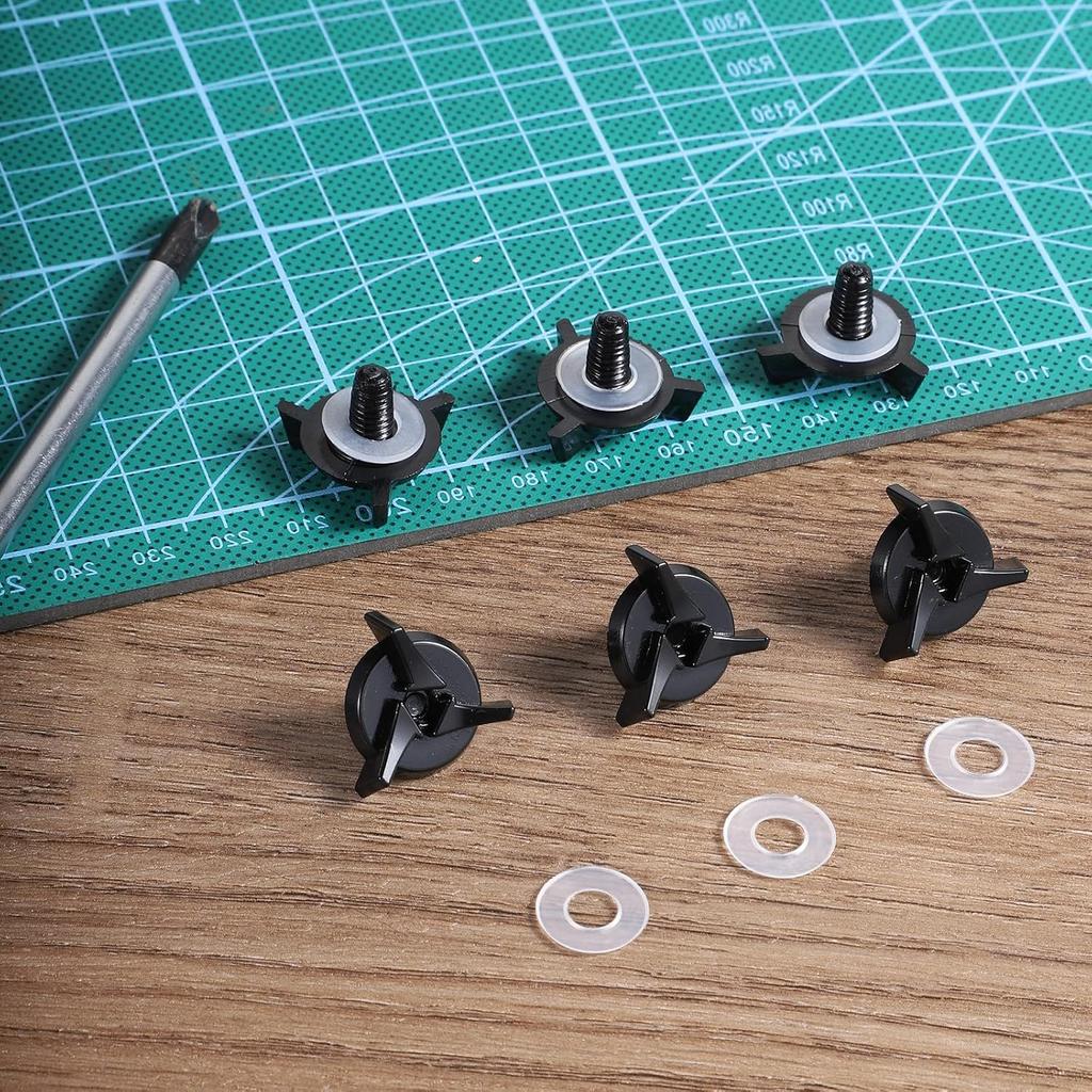 6 PCS Motorcycle Helmet Screws, Motorcycle Helmet Visor Screws with 6 PCS Clear Gasket, Helmets Accessories, Visor Screw Kit (Black)