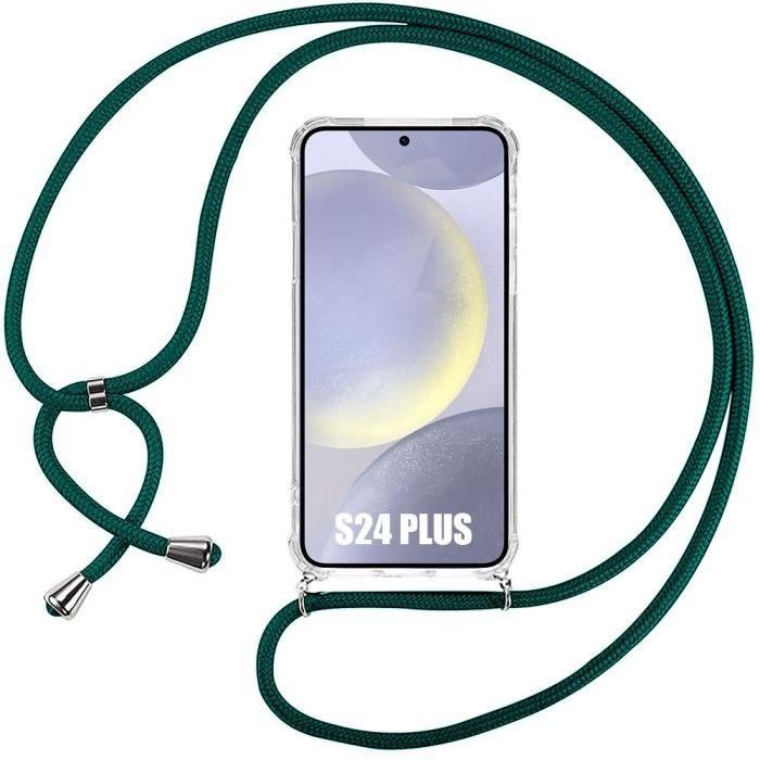 Coque - Samsung - Galaxy S24 Plus - Antichoc - Protection Renforcée - Cordon Vert Nuit