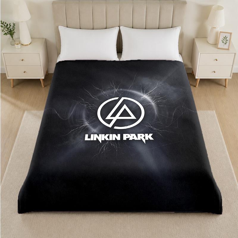Linkin Park Druck Flanelldecke Gemütliche Leichte Plüschdecke für Bett Sofa Haushalt