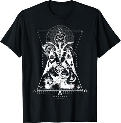 NOWY LIMITOWANY Jak Wyżej Tak Poniżej Bafomet Okultystyczny Szatański T-shirt Unisex