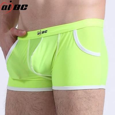Echte AIBC Sommer Eis Seide Niedrige Taille Atmungsaktive Herren Boxershorts 006PJ.