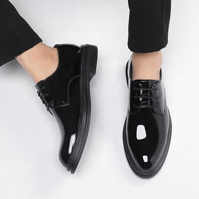 Pantofi din piele pentru bărbați pantofi de afaceri pentru bărbați pantofi pentru costum negru britanic pantofi cu piele brevetată respirabilă pantofi cu vârf lucioși pantofi de single versiune coreeană