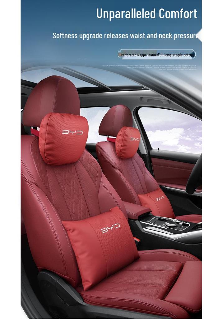 BYD Headrest and Neck Pillow: Compatible with Han, Song Pro, Qin Plus, Song Plus DMI, Tang EV, Yuan Plus, Dolphin Models