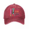 Inspirational Quote Casual Washed Baseball Cap Outdoor For Womens Unisex FeUnisex