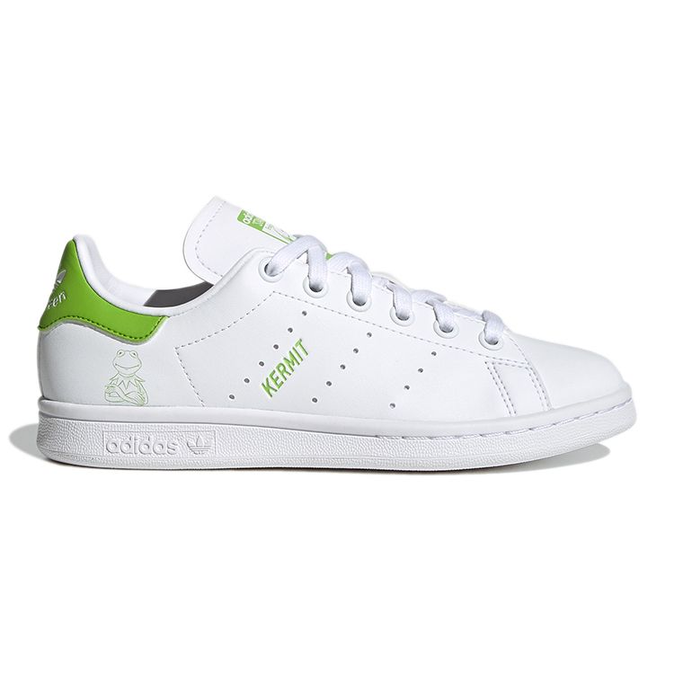 The Muppets X Adidas Stan Smith J Kermit The Frog Kids Sneakers White Cloud-White Pantone FY6535