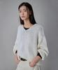 COQUET Coquet Volume V-Neck Knit Sweater Ecru Ivory