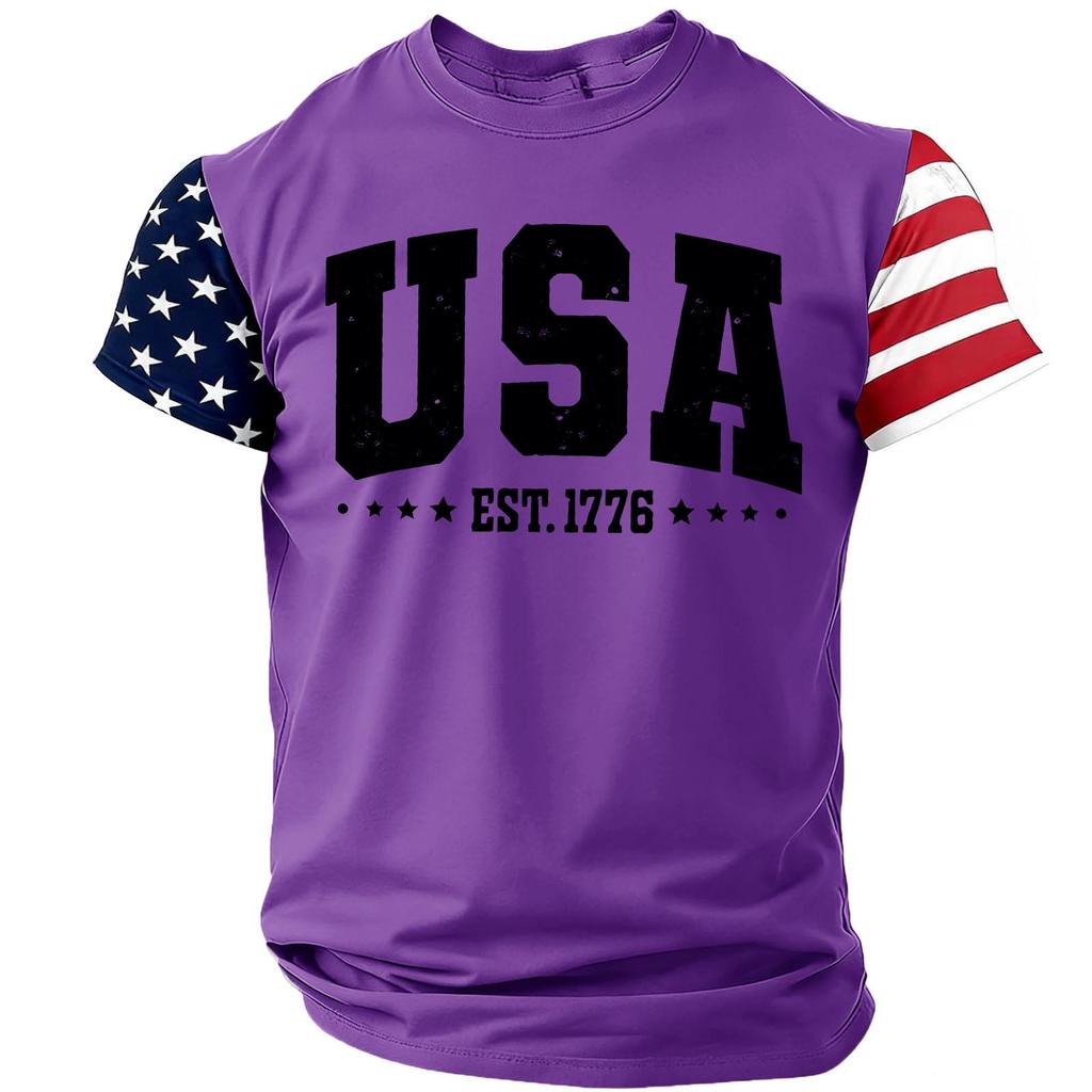 Men's Casual Round Neck Lightweight Breathable Short-Sleeve Top