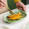 ZISIZ Irregular Gold Rim Ceramic Bowl
