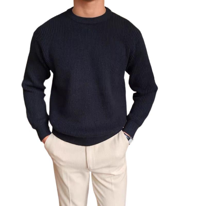 Men S Thick Loose Knit Pullover Sweater Winter Casual Fashion