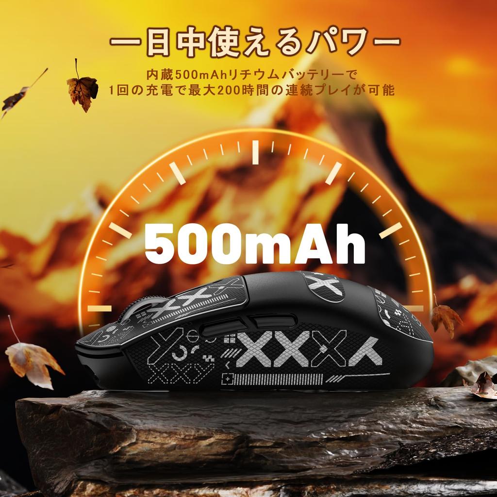 MAMBASNAKE X ATTACK SHARK G3 Gaming Mouse, WirelessWiredBluetooth 2.4GHz, Tri-Mode, Lightweight, High-Precision Sensor, Broadcom Chip PAW3311, 22000
