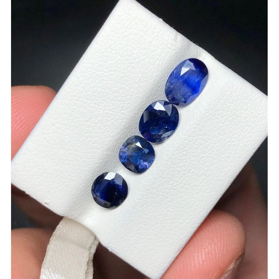 Oval Cut 0.90 Ct Natural Sapphire Blue 12 Pcs Loose Gemstone CERTIFIED Lot H-47