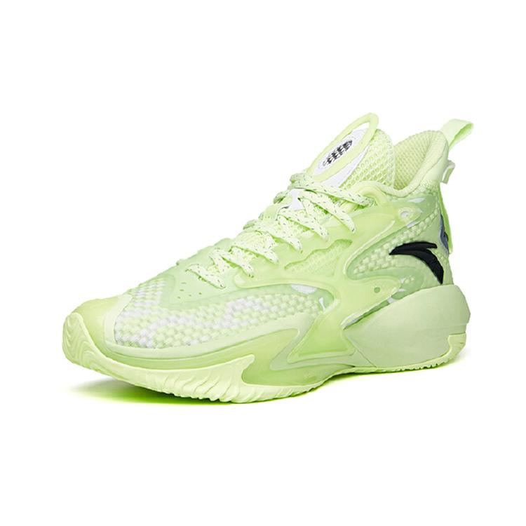 Új Anta Berserk 3 Shock Wave 3 Csúszásmentes Kopásálló Középmagas Szárú Teljesítmény Kosárlabda Cipő Férfi Fluoreszkáló Menta Zöld 112131601-9