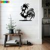 Flat Rooster Metal Wall Sculpture Modern Rust Resistant Art Farmhouse Decor Kitchen Garden Gift Christmas Easter