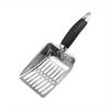 Stainless Steel Cat Litter Scoop with Long Handle - Efficient Sand Leakage Design, Ideal for Cat Litter Cleaning, Pet Waste Removal Tool