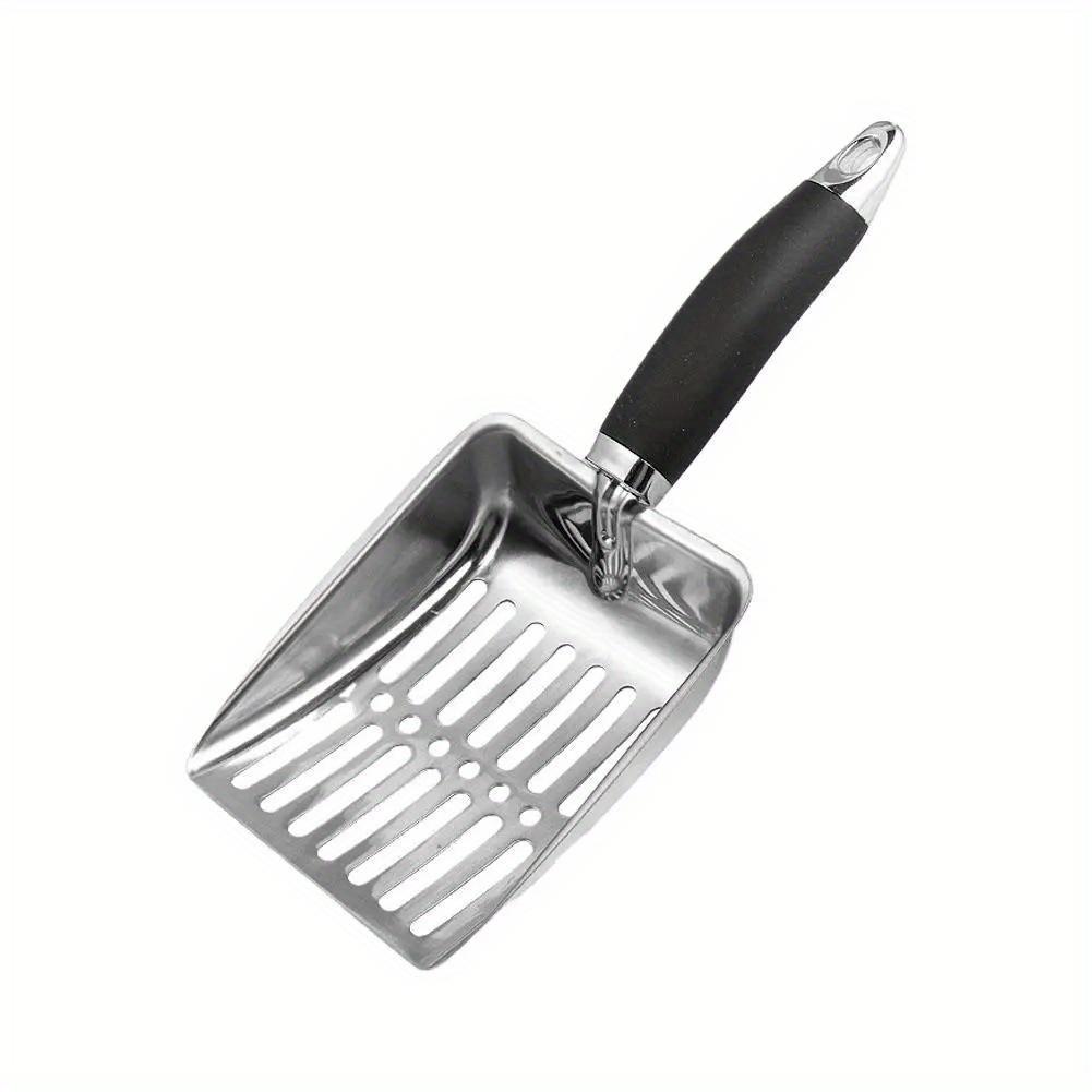 Stainless Steel Cat Litter Scoop with Long Handle - Efficient Sand Leakage Design, Ideal for Cat Litter Cleaning, Pet Waste Removal Tool