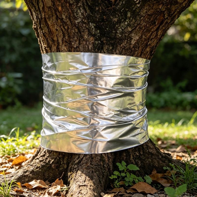 Climb Block Tree Band, Silver Wrap Tape for Garden Care, 2 Roll Set 1.97 Inch x 32.8 Feet for Routine Yard Checks and Garden Rows Use