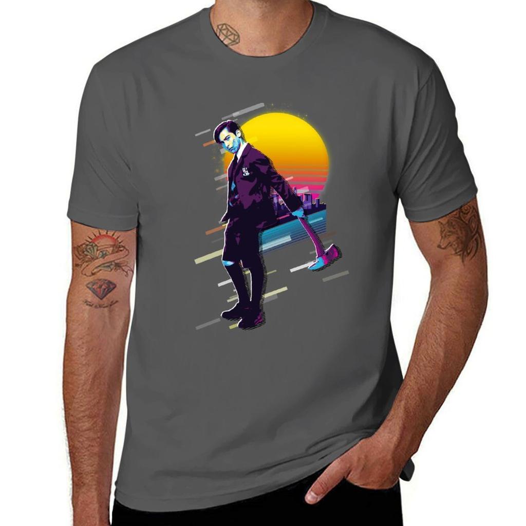 The Umbrella Academy Number Five In Retro Sunset 80s Style T-Shirt man t shirt graphic anime t shirts oversize T-Shirt