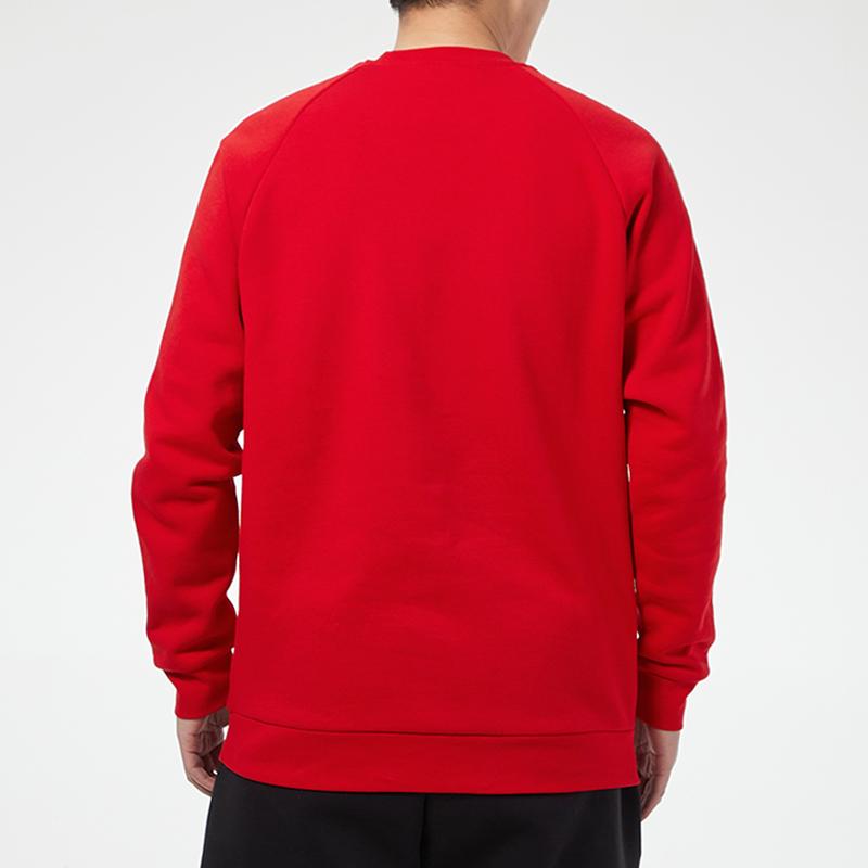 Adidas Originals Trefoil 3-Stripes Crew Neck Sweatshirt Men Tops Red GN3484