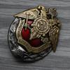Russian Cheka Medal: Soviet Security Double-Headed Eagle Lenin Ministry of Internal Affairs Guard Troops Badge Movie Prop