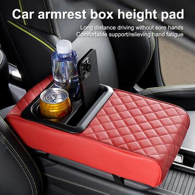 Opbergdoos middenconsole auto met bekerhouder Auto armsteunkussen Armsteunhoes Kussen met telefoonstandaard Voor vrachtwagenvoertuigen