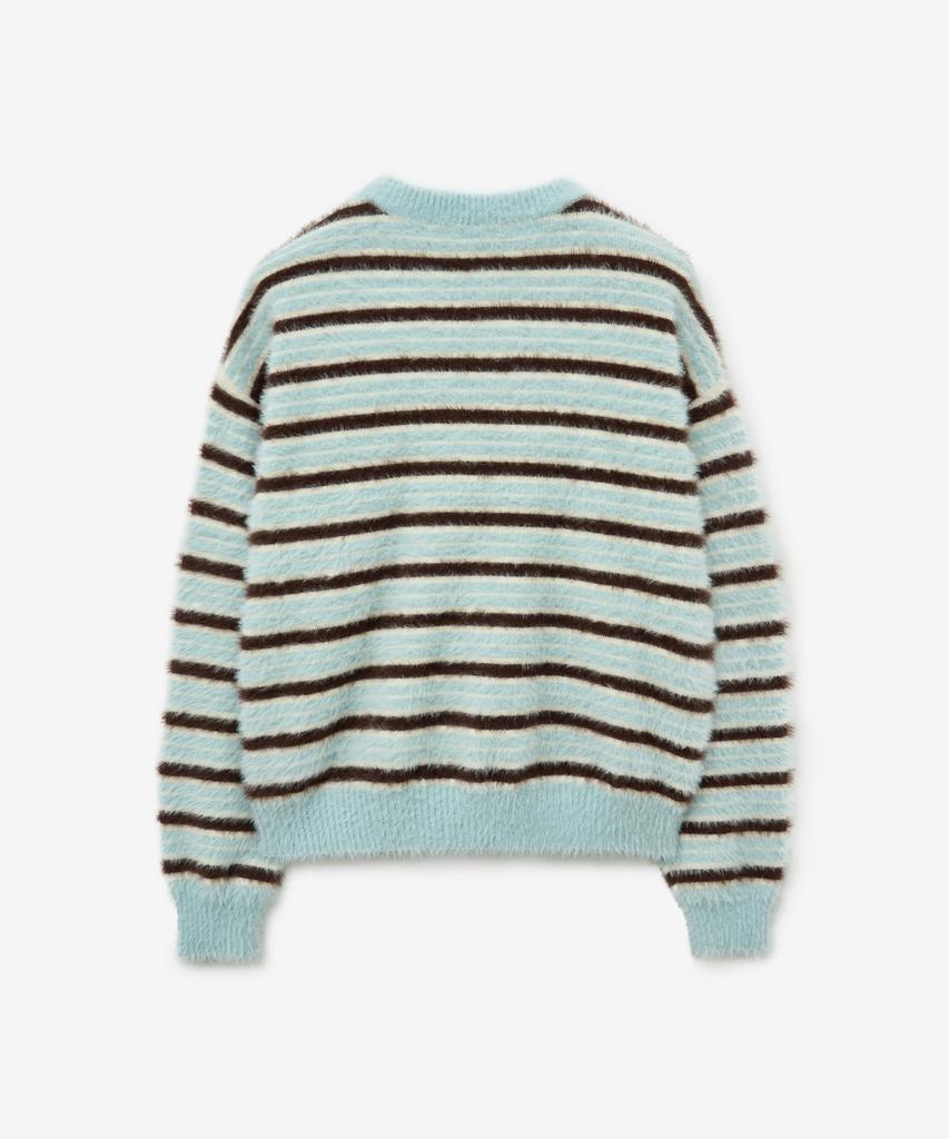 MINAV Hairy Stripe Knit [Sky Blue]
