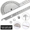 Angle Protractor Angle Finder Ruler Two Arm Stainless Steel Protractor Woodworking Ruler Measure Tool with 0-180 Degrees(30 Cm/ 11.8 Inch)