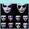 Creepy White Horror Scary Full Face Mask Cosplay For Halloween Costume Party